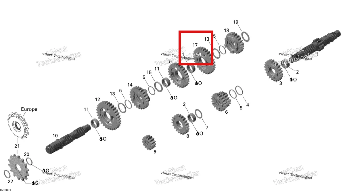 Деталь 420234834 на схеме узла Gear Box