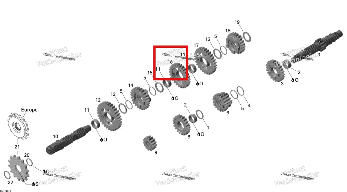 Деталь 420234854 на схеме узла Gear Box