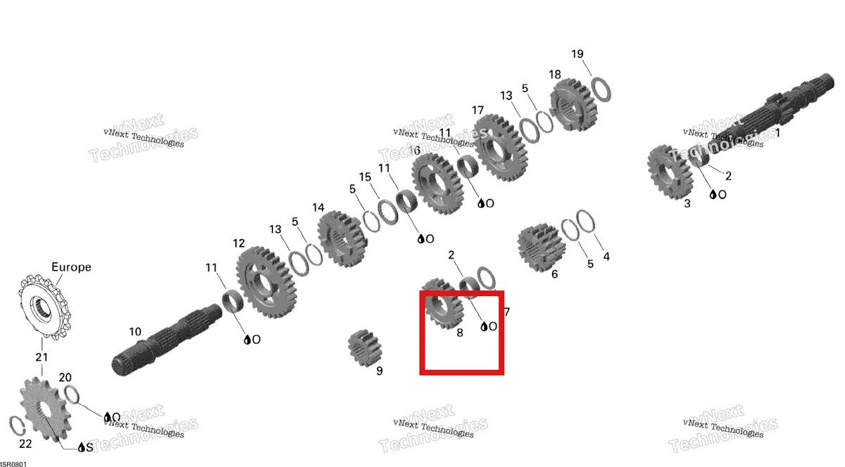 Деталь 420234864 на схеме узла Gear Box
