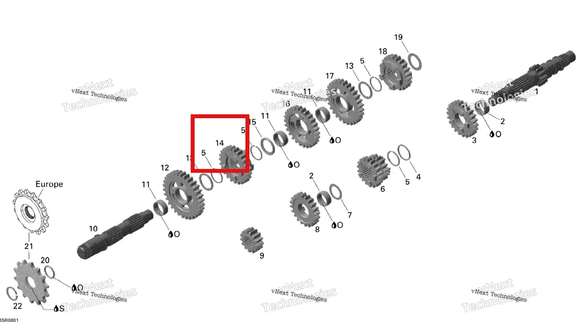 Деталь 420234874 на схеме узла Gear Box