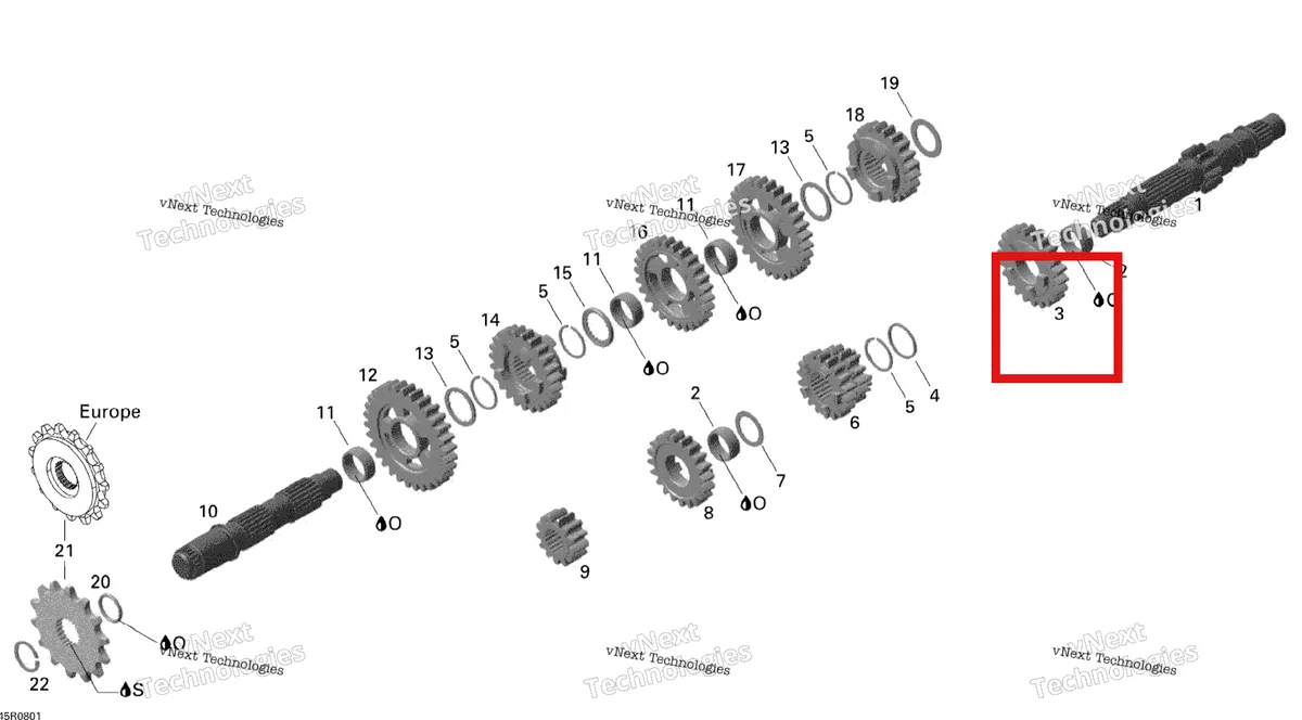 Деталь 420234884 на схеме узла Gear Box