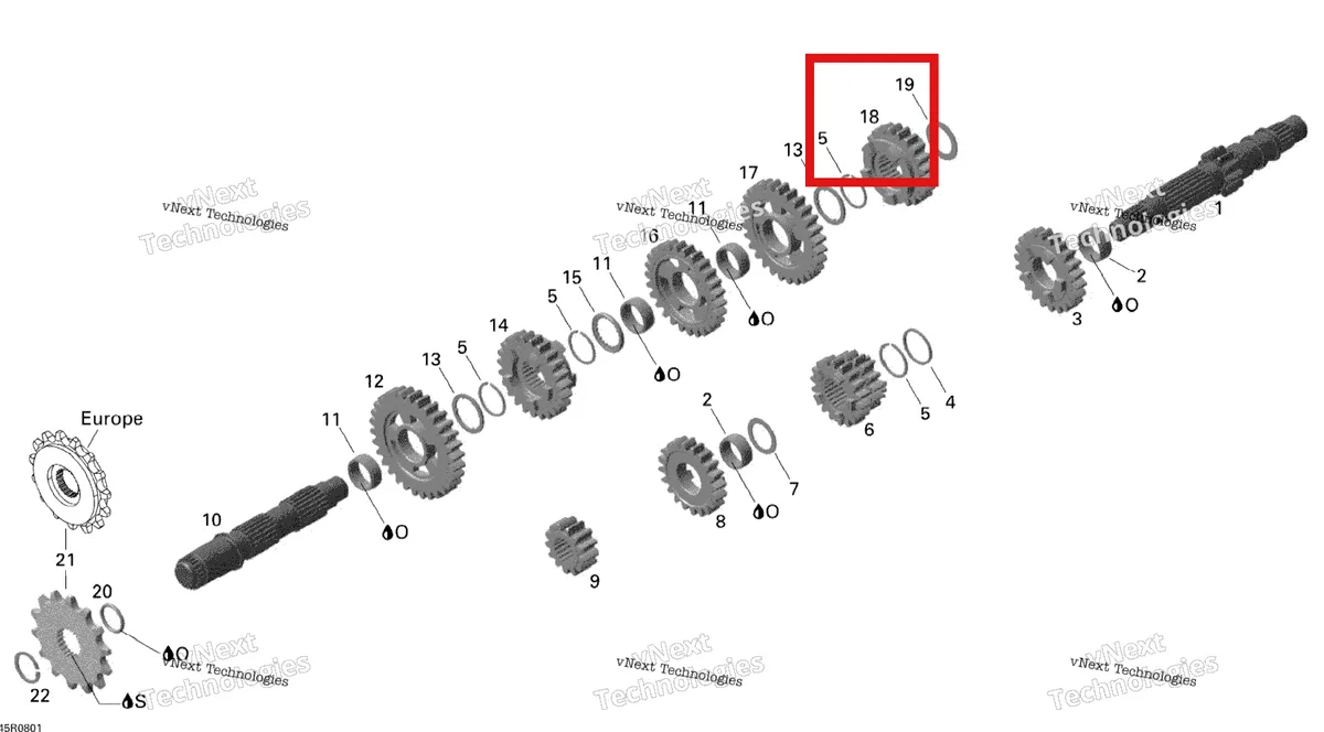Деталь 420234996 на схеме узла Gear Box