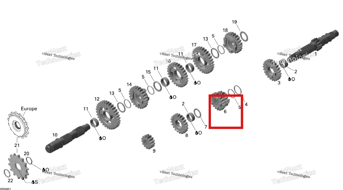Деталь 420235263 на схеме узла Gear Box