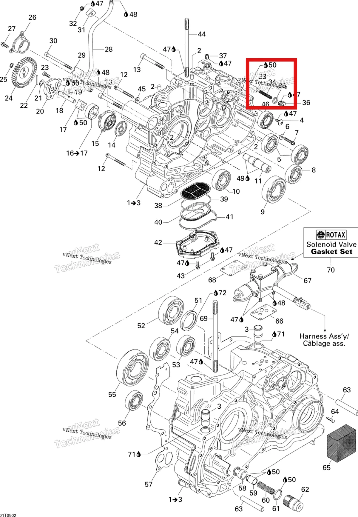 Деталь 420238020 на схеме узла 2005 Can-Am Traxter 5 Speed Crankcase