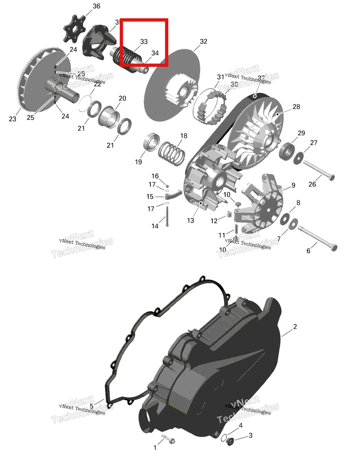 Деталь 420238173 на схеме узла 2024 Can-Am Outlander MAX 450 EFI 6X6 - 4ZRA - DPS Package - Tundra Green Rotax - Cvt