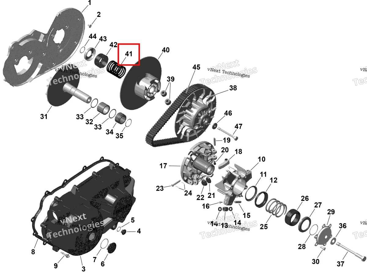 Деталь 420238176 на схеме узла 2026 Can-Am OUTLANDER - 4X4 - DPS - 700 - 1ETA - CALI - Dark Wildland Camo Rotax - Cvt