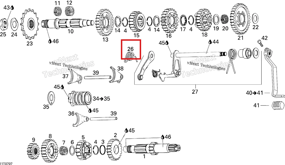 Деталь 420239095 на схеме узла 2007 Can-Am DS 650 X Gear Shift