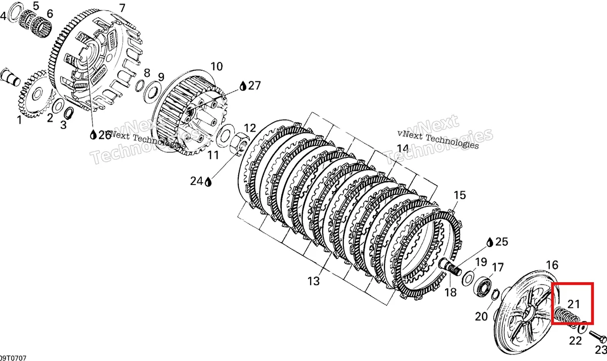 Деталь 420239162 на схеме узла 2007 Can-Am DS 650 X Clutch