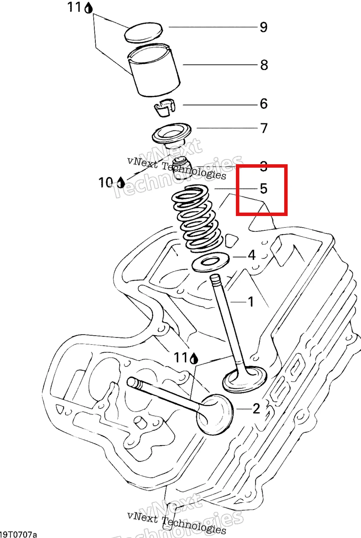 Деталь 420239290 на схеме узла 2007 Can-Am DS 650 X Valve 1