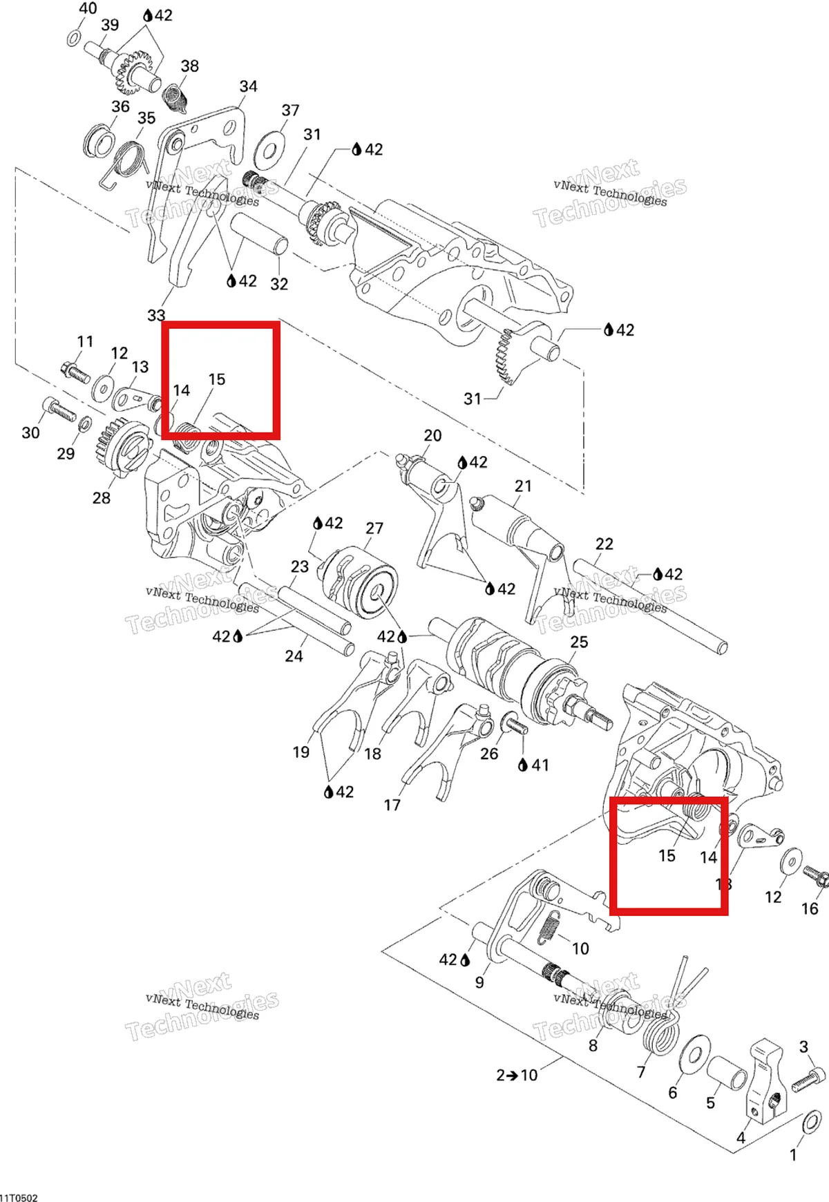 Деталь 420239560 на схеме узла 2005 Can-Am Traxter 5 Speed Gear Shift