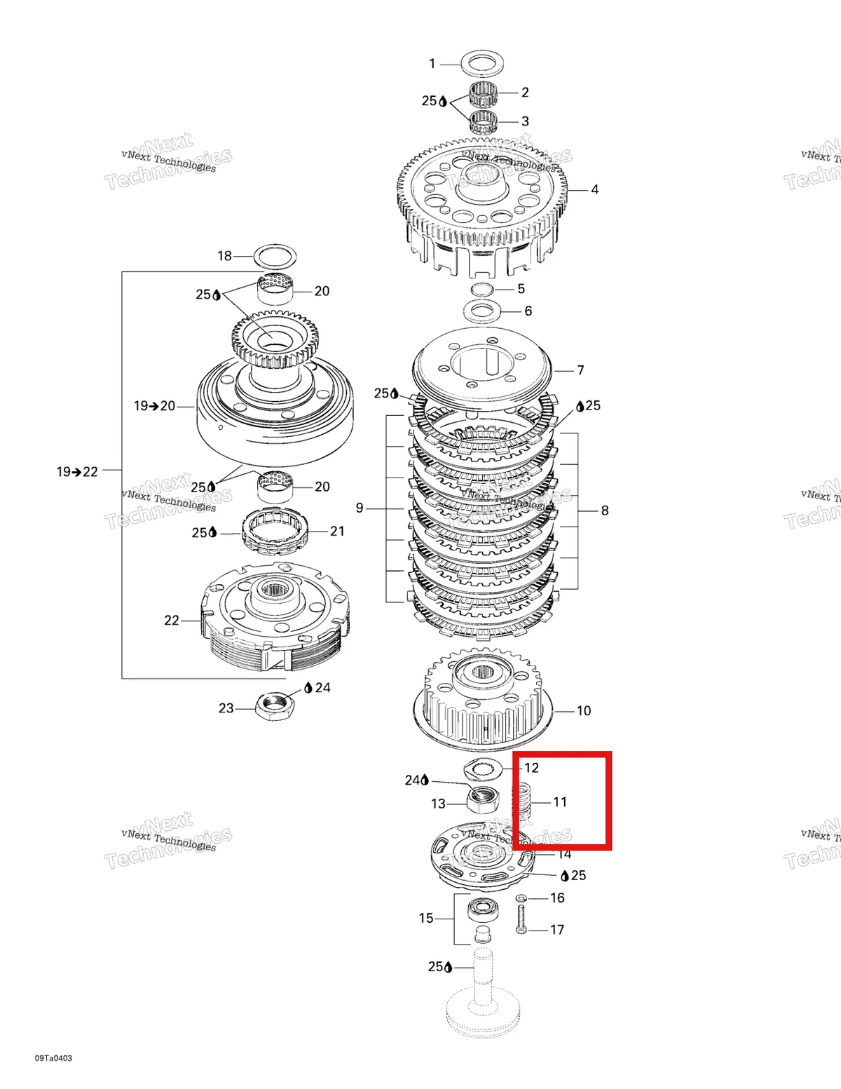 Деталь 420239741 на схеме узла 2004 Can-Am Traxter XL Clutch