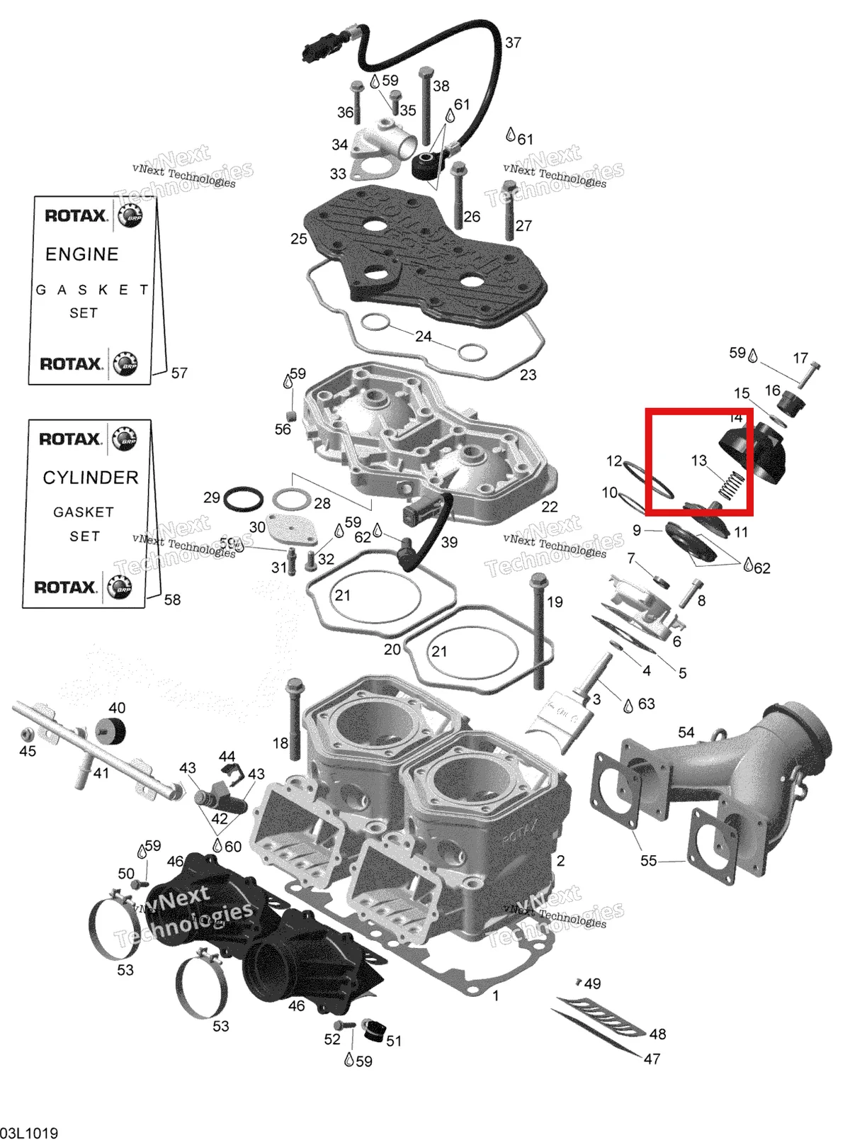 Схема применяемости: Пружина Ski-Doo Expedition TUV 600 H.O. SDI REV-XU (2009) (420239942)