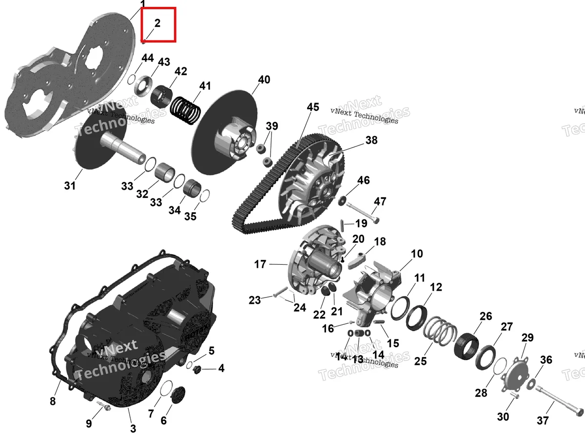 Деталь 420240051 на схеме узла 2026 Can-Am OUTLANDER - 2X4 - STD - 500 - 1KTB - Legion Red Rotax - Cvt