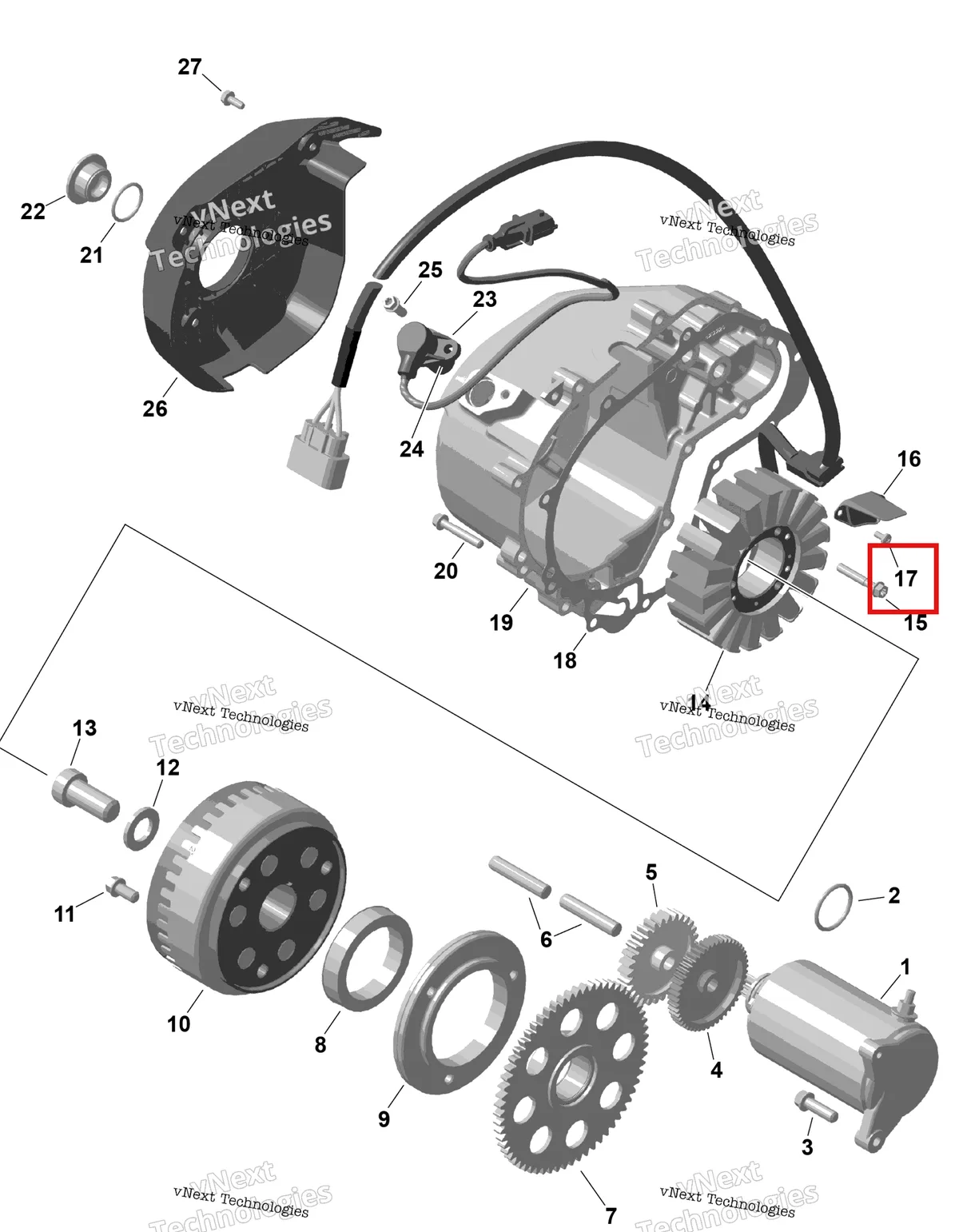 Деталь 420240195 (Деталь Tapping Screw M4 X 8) на схеме узла 2026 Can-Am RENEGADE - 4X4 - XMR - 1000R EFI - 5UTA - Hyper Silver Rotax - Magneto And Electric Starter