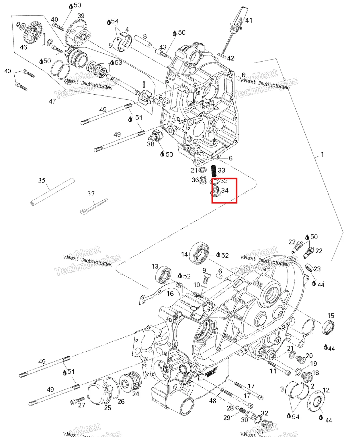 Деталь 420240235 на схеме узла 2007 Can-Am Rally 175 Crankcase