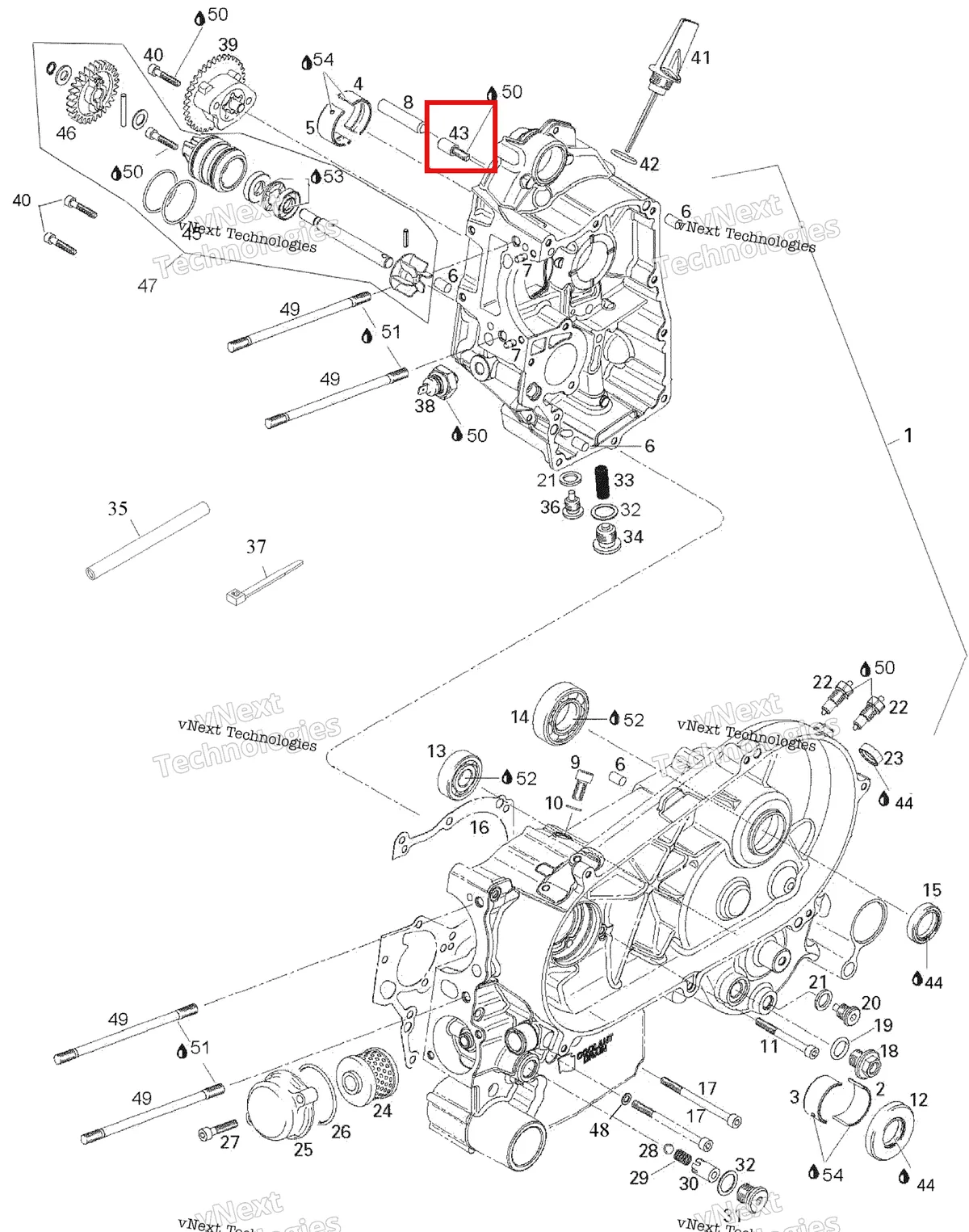 Деталь 420240940 на схеме узла 2007 Can-Am Rally 175 Crankcase