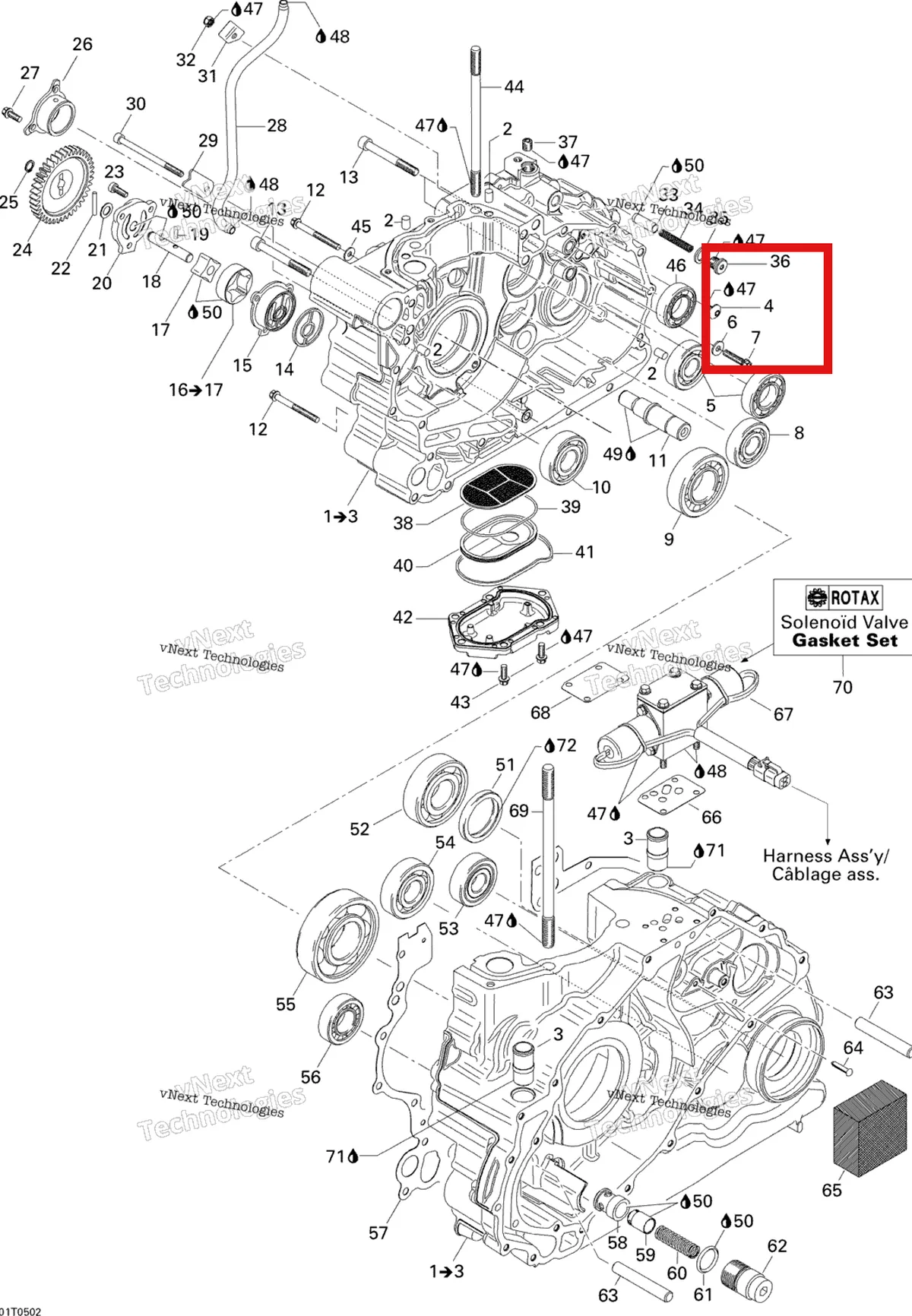 Деталь 420241531 на схеме узла 2005 Can-Am Traxter 5 Speed Crankcase