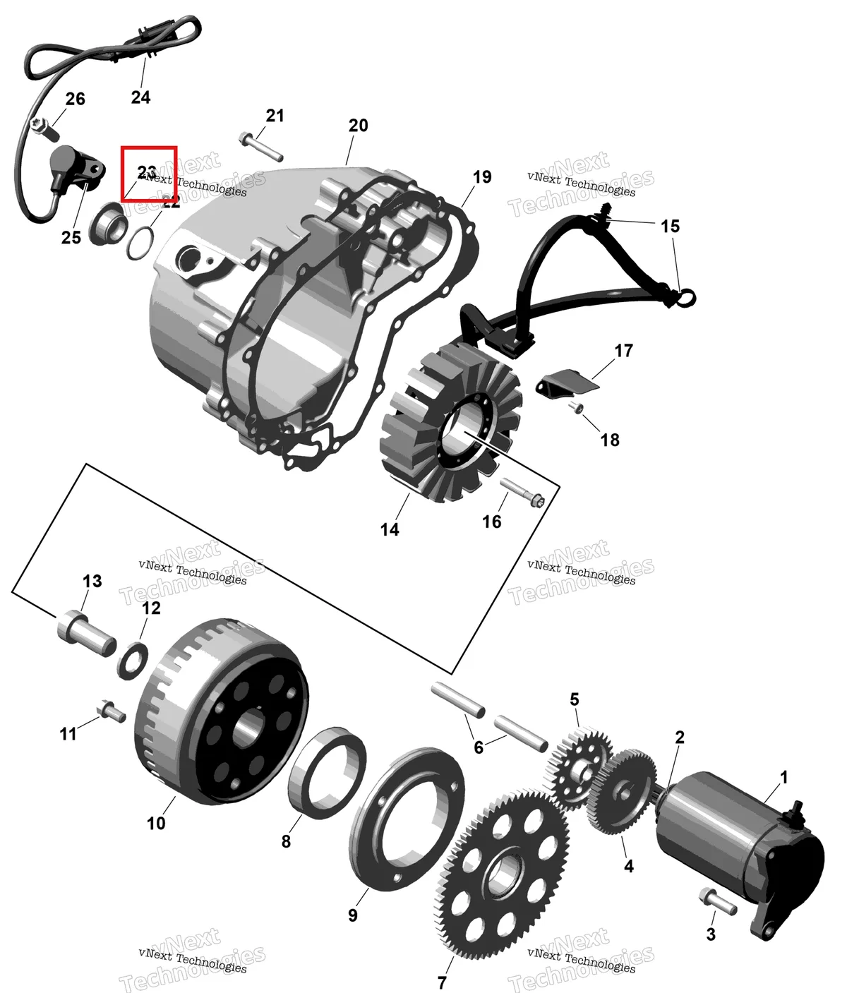 Деталь 420241633 на схеме узла 2026 Can-Am Commander - 1000R EFI - DPS - 6PTB - Compass Green - 60