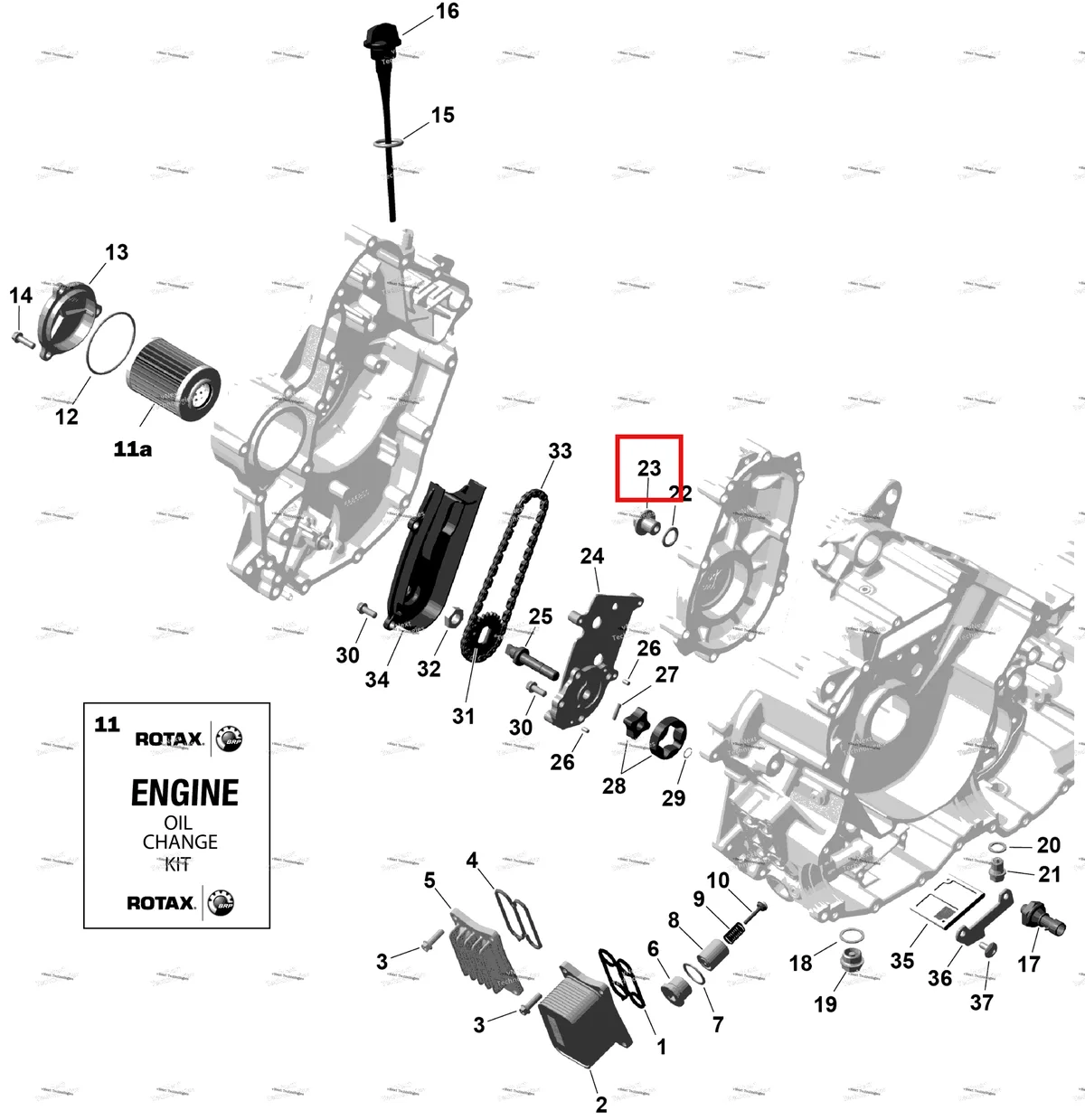 Деталь 420241662 на схеме узла 2026 Can-Am OUTLANDER - 4X4 - STD - 700 - 1CTB - CALI - Granite Grey Rotax - Engine Lubrication