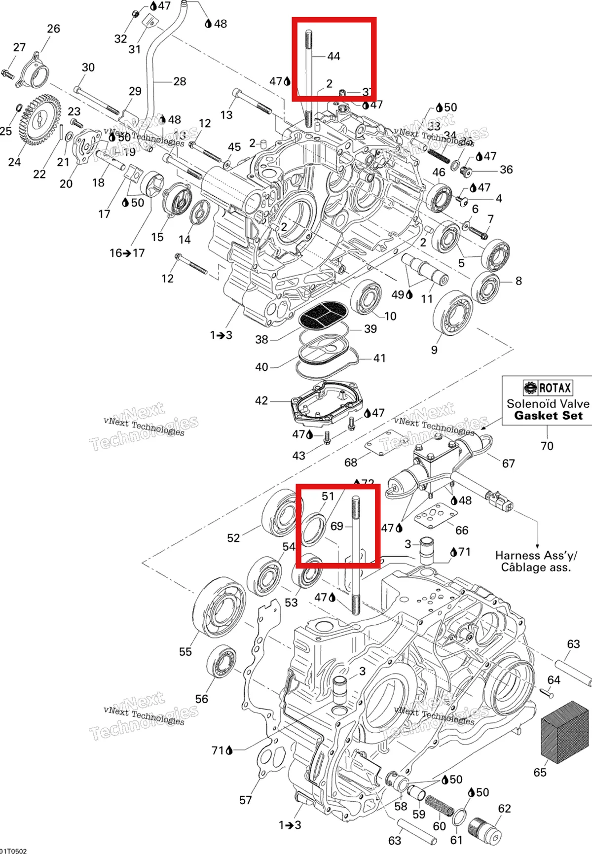 Деталь 420241670 на схеме узла 2005 Can-Am Traxter 5 Speed Crankcase