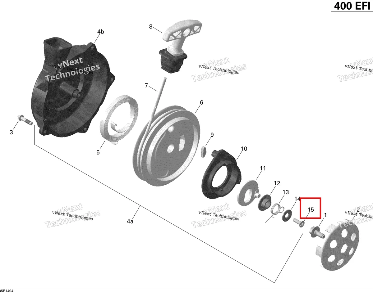 Деталь 420241730 на схеме узла 2014 Can-Am OUTLANDER 400 EFI, STD, XT Rewind Starter