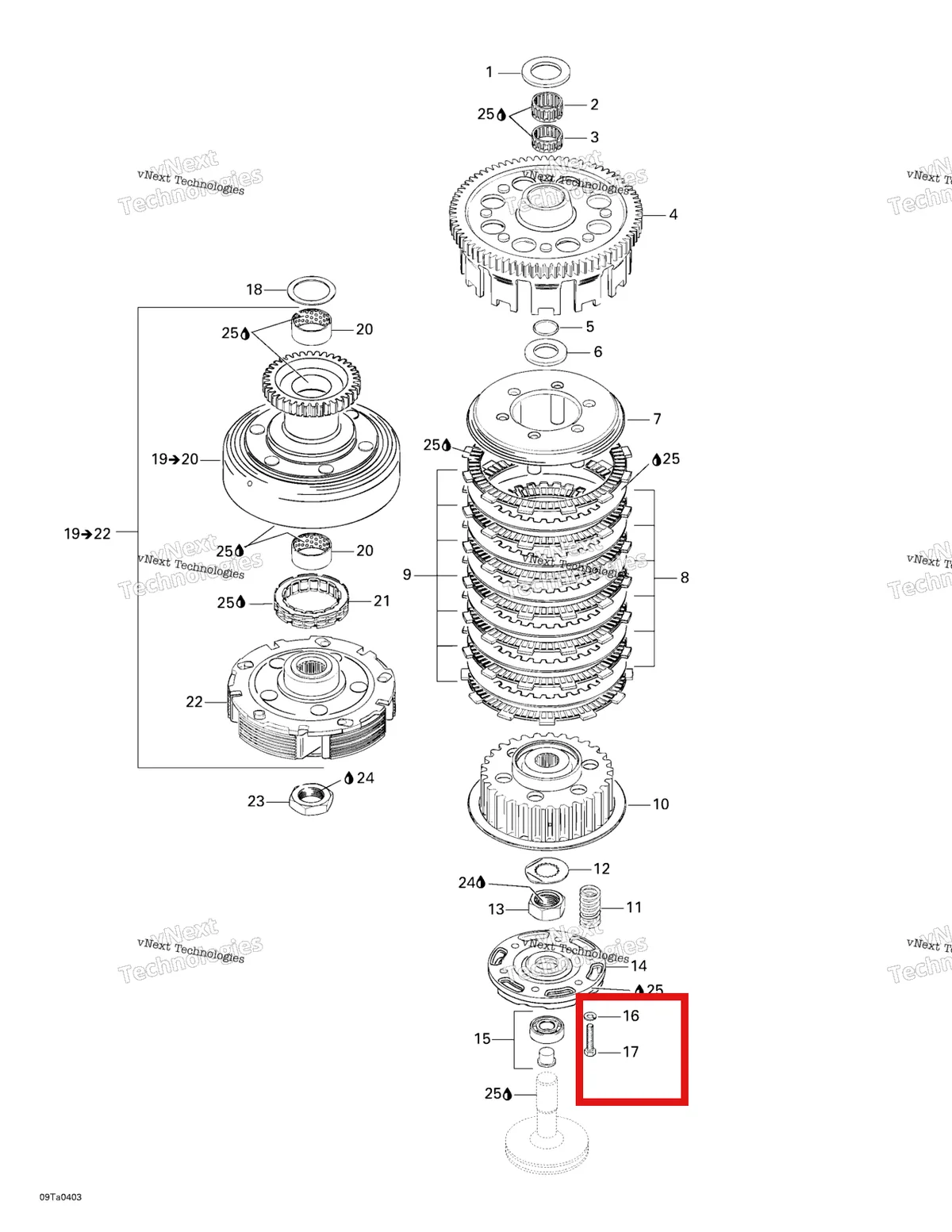 Деталь 420241770 на схеме узла 2004 Can-Am Traxter XL Clutch