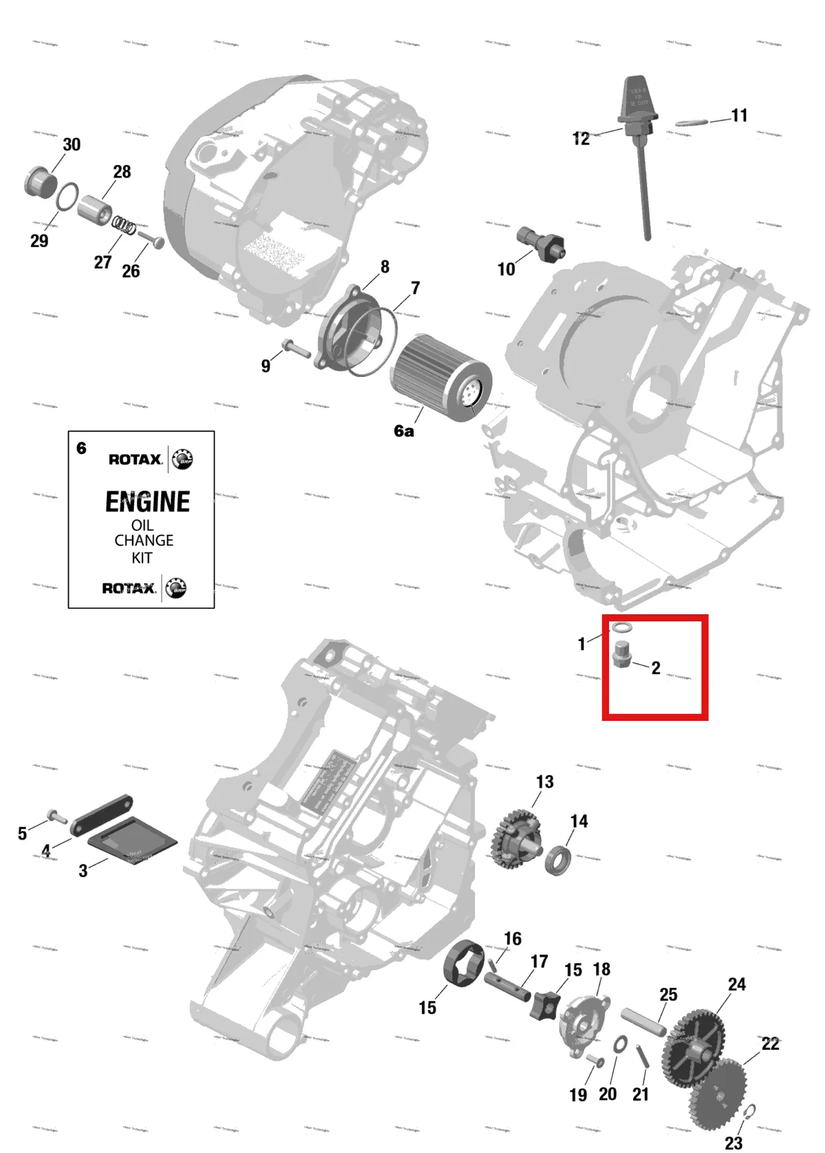 Деталь 420241786 (Деталь Magnetic Drain Plug) на схеме узла Rotax - Engine Lubrication