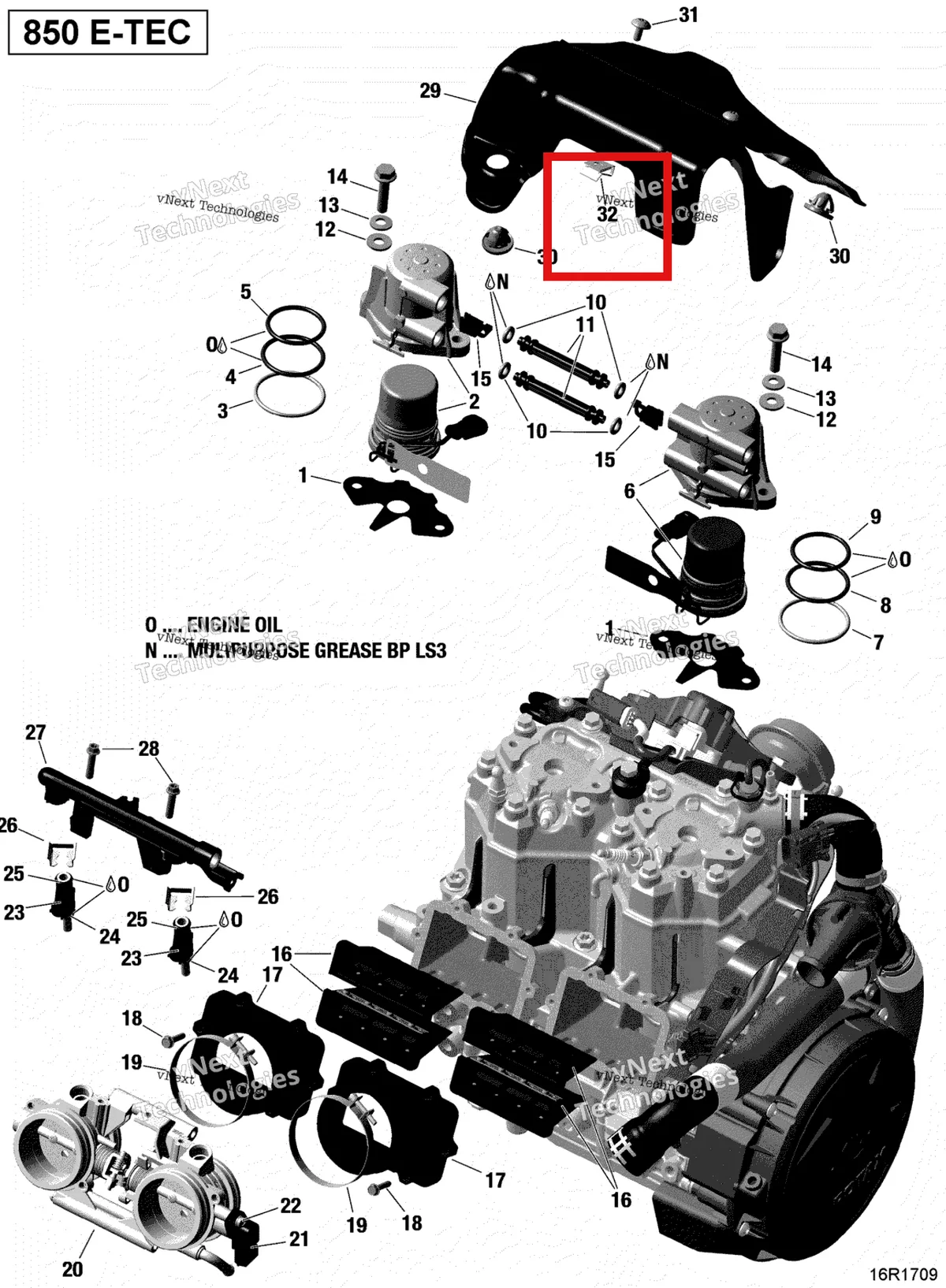 Деталь 420242141 на схеме узла 2017 Ski-Doo SUMMIT - 850 E-TEC Efi - All Models