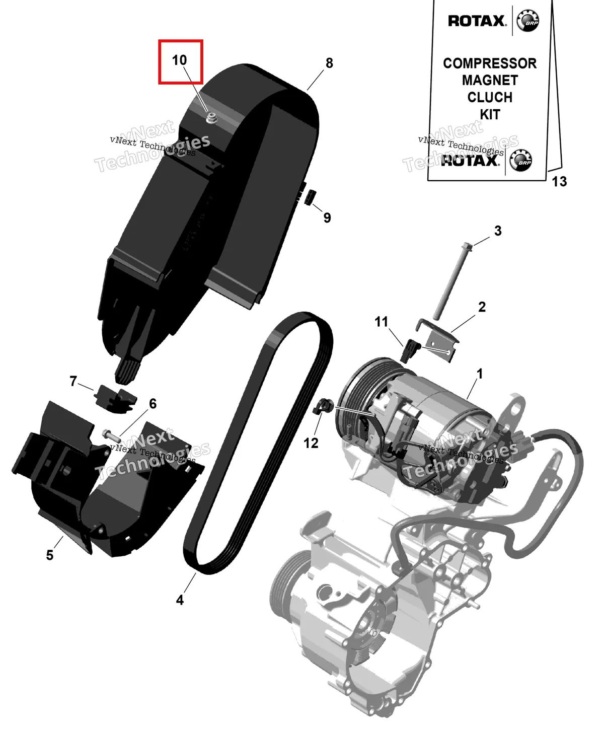 Деталь 420242371 на схеме узла 2026 Can-Am Defender - HD10 - DPSCAB - 8UTF - Compass Green - 65