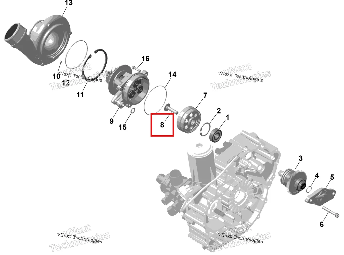 Схема применяемости: Плоский головка винт M10 X1 Sea-Doo RXP 325 X (2026) (420242421)