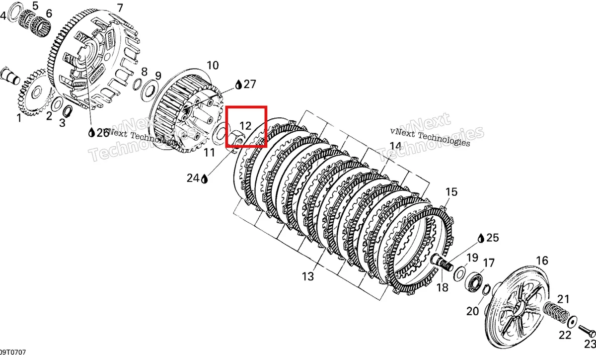 Деталь 420242607 на схеме узла 2007 Can-Am DS 650 X Clutch