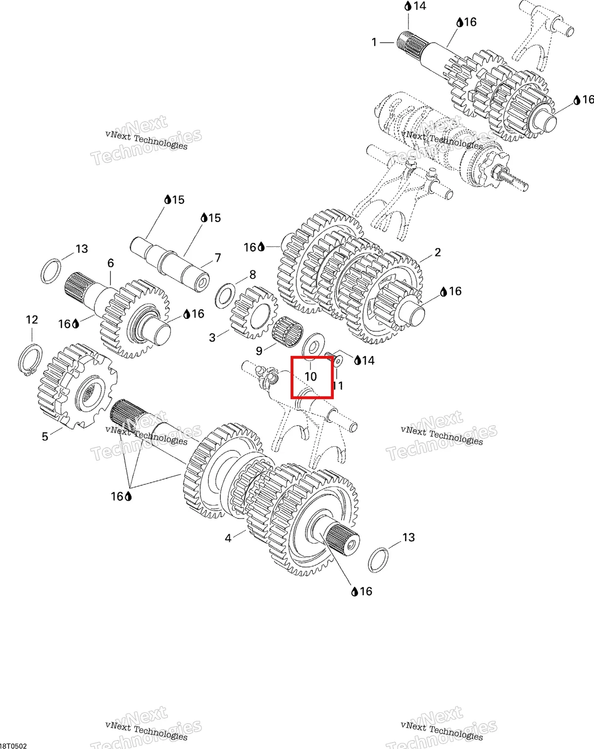 Деталь 420244270 на схеме узла 2005 Can-Am Traxter 5 Speed Transmission