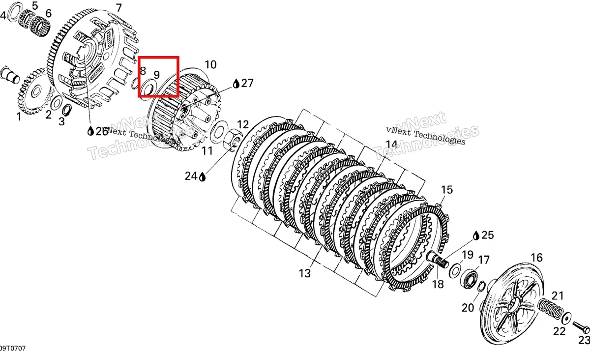 Деталь 420244950 на схеме узла 2007 Can-Am DS 650 X Clutch