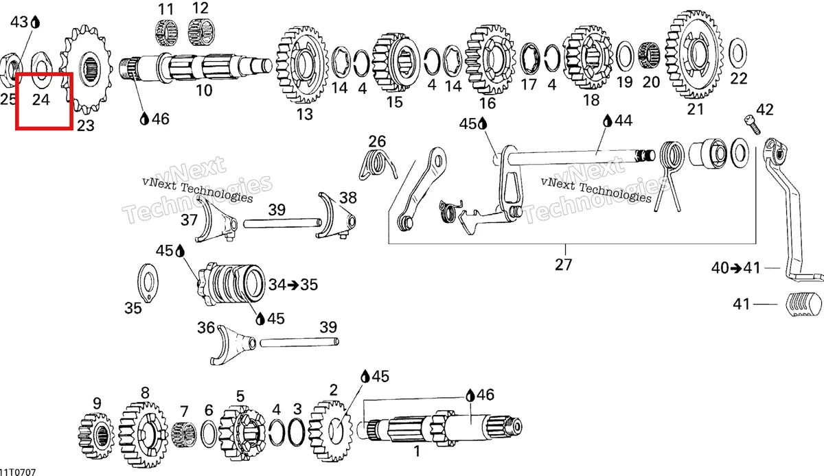 Деталь 420245391 на схеме узла 2007 Can-Am DS 650 X Gear Shift