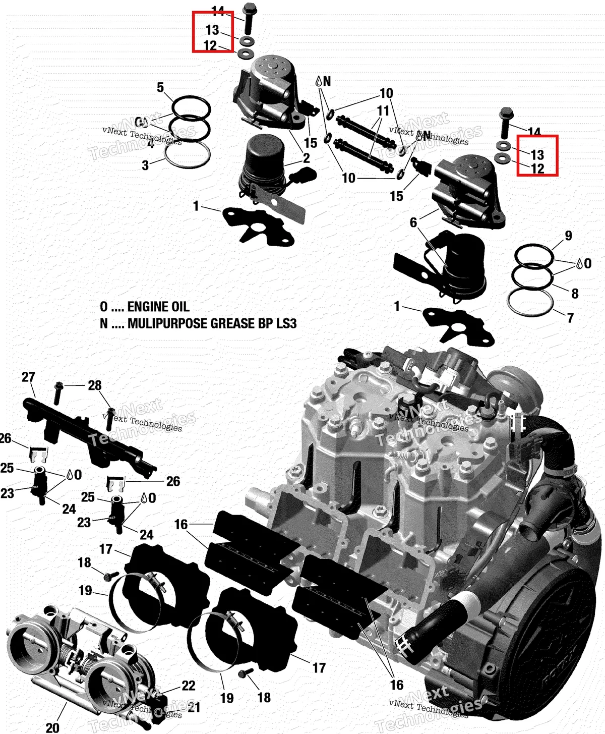 Деталь 420245462 на схеме узла 2018 Ski-Doo FREERIDE 850 E-TEC Efi
