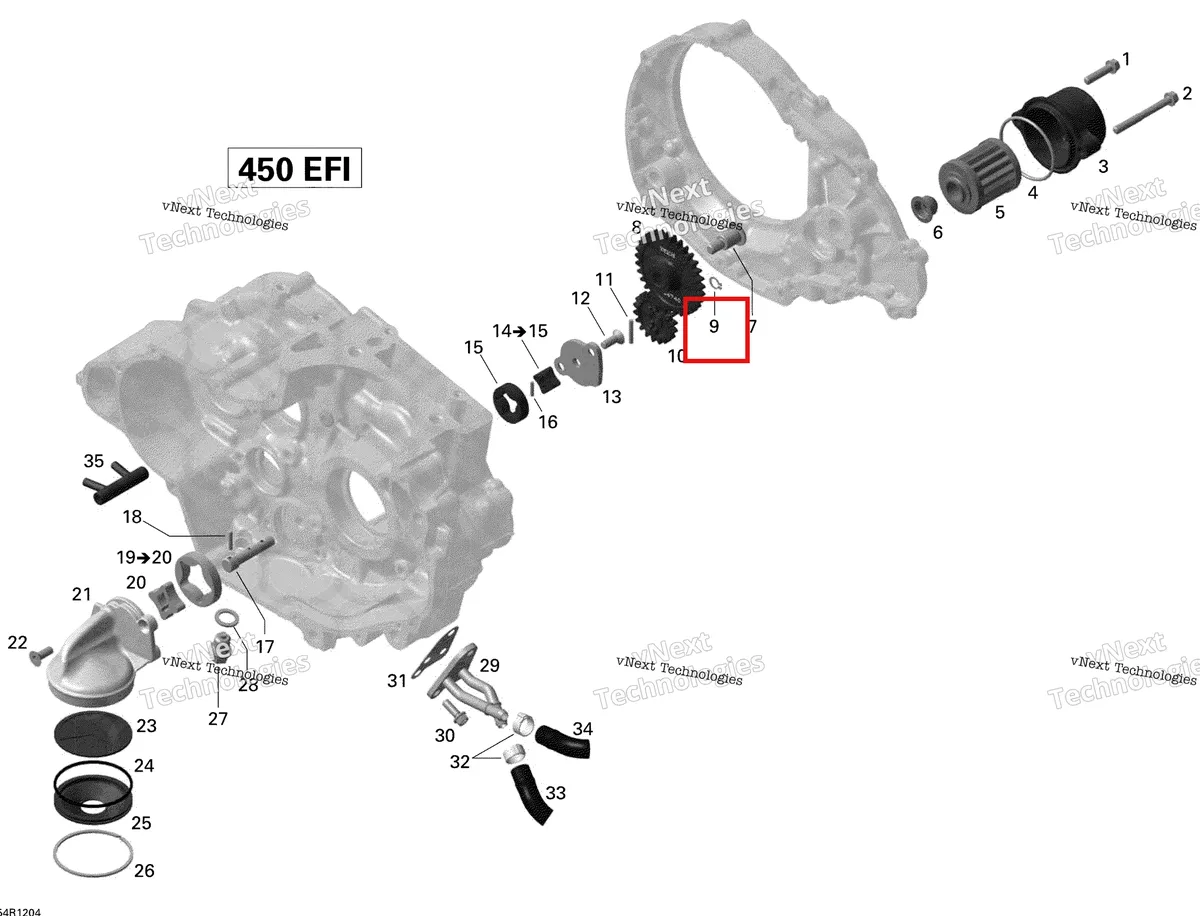 Деталь 420245570 на схеме узла 2015 Can-Am DS 450EFI STD Engine Lubrication