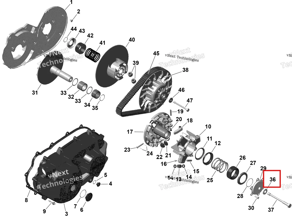 Деталь 420245690 на схеме узла 2026 Can-Am OUTLANDER - 2X4 - STD - 500 - 1KTB - Legion Red Rotax - Cvt