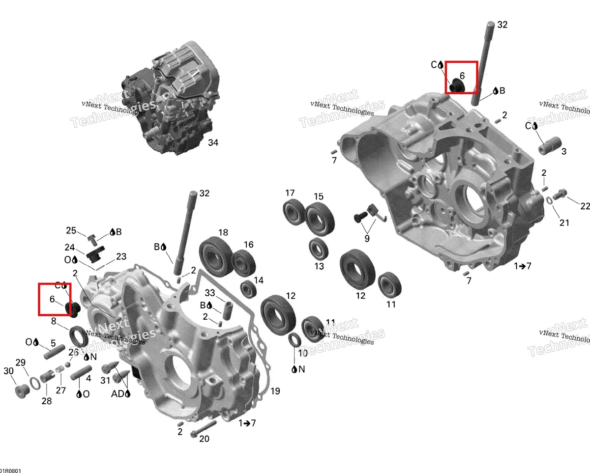 Деталь 420247320 на схеме узла Crankcase
