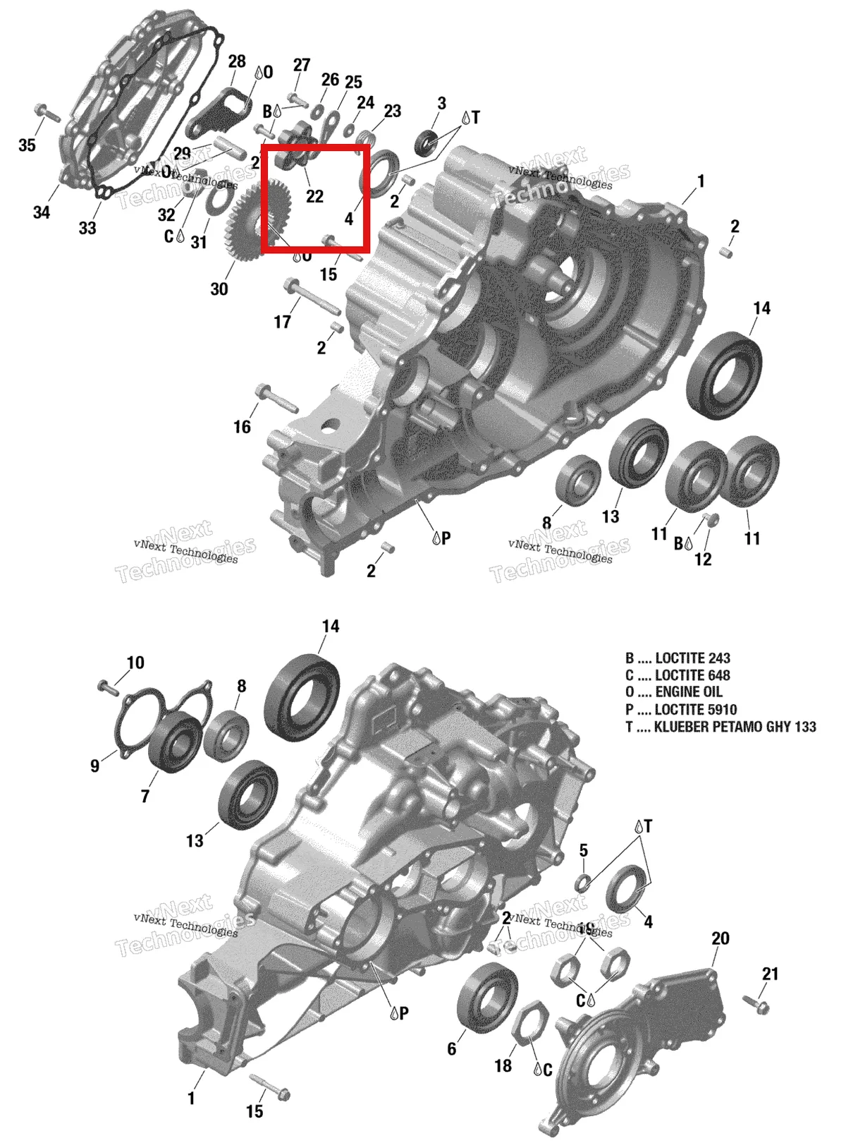 Деталь 420248020 на схеме узла 2019 Can-Am TRAXTER HD8 - T1B SERIES Gear Box 1 - 420686757