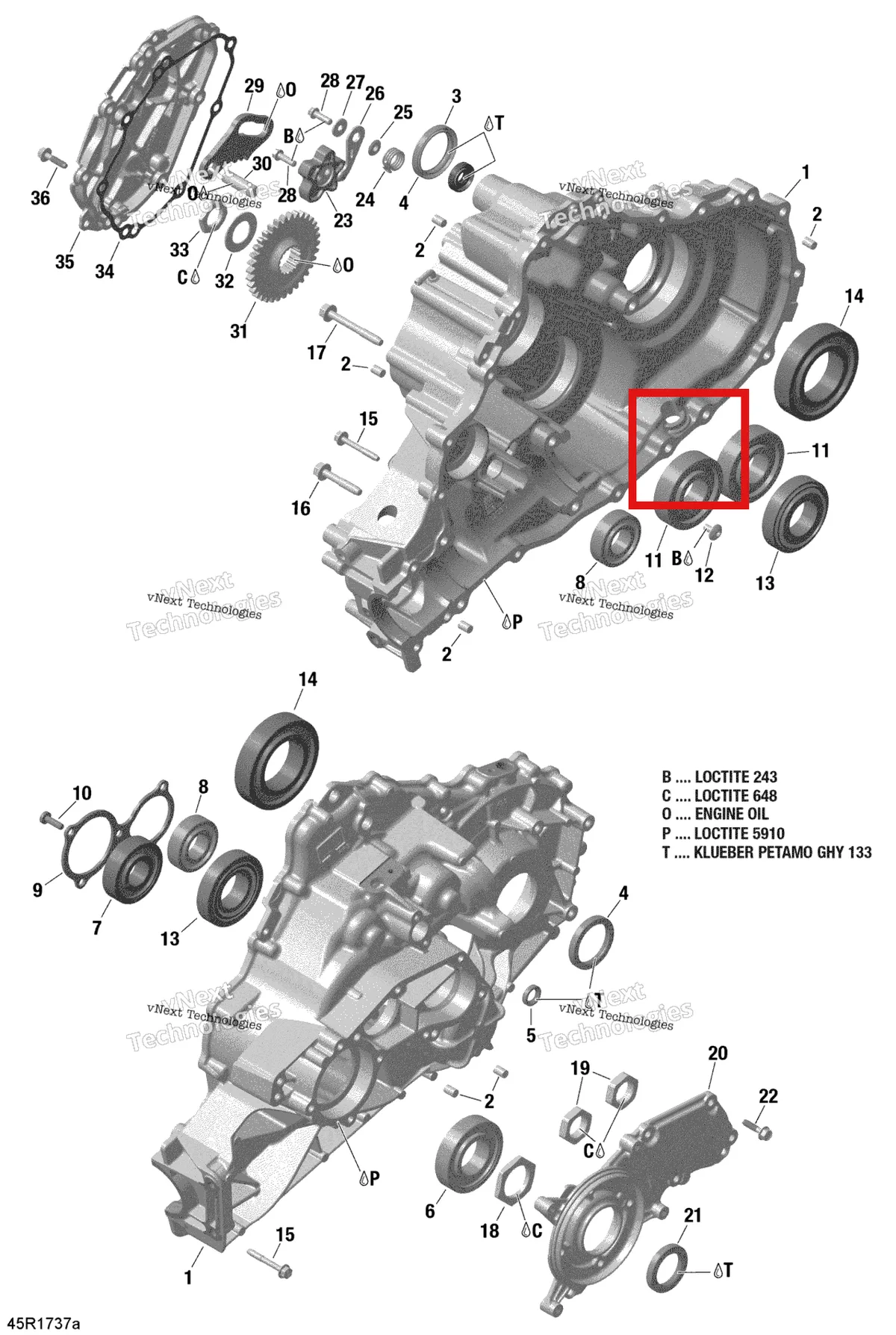 Деталь 420248021 на схеме узла 2019 Can-Am Maverick Turbo Gear Box - 1
