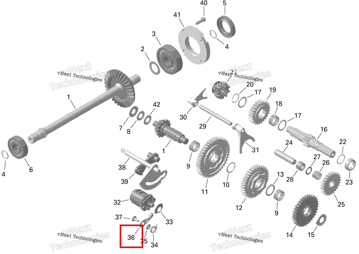 Деталь 420248331 на схеме узла 2024 Can-Am Outlander MAX 450 EFI 6X6 - 4ZRA - DPS Package - Tundra Green Rotax - Gearbox