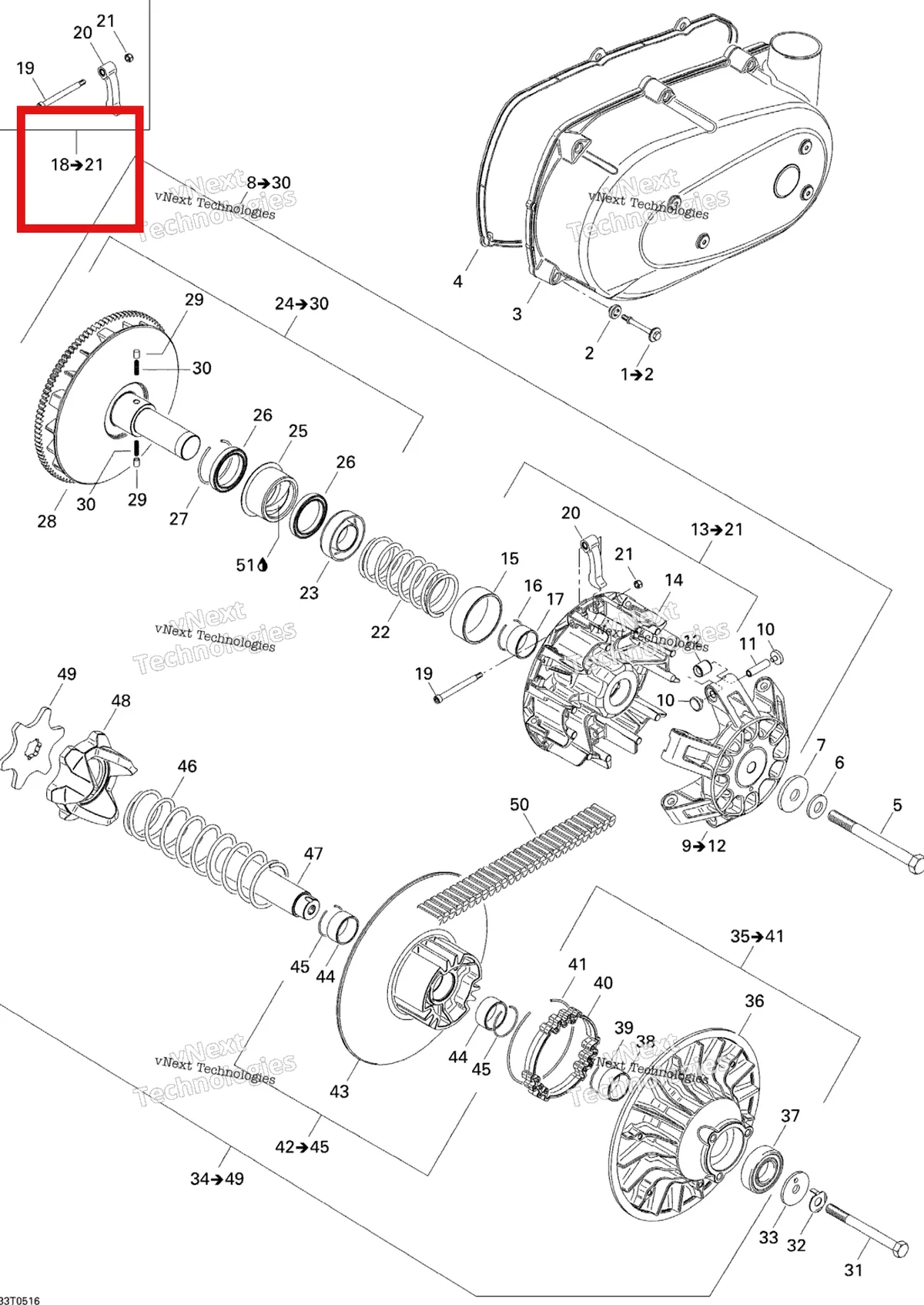 Деталь 420248408 на схеме узла Belt And Engine Pulley System