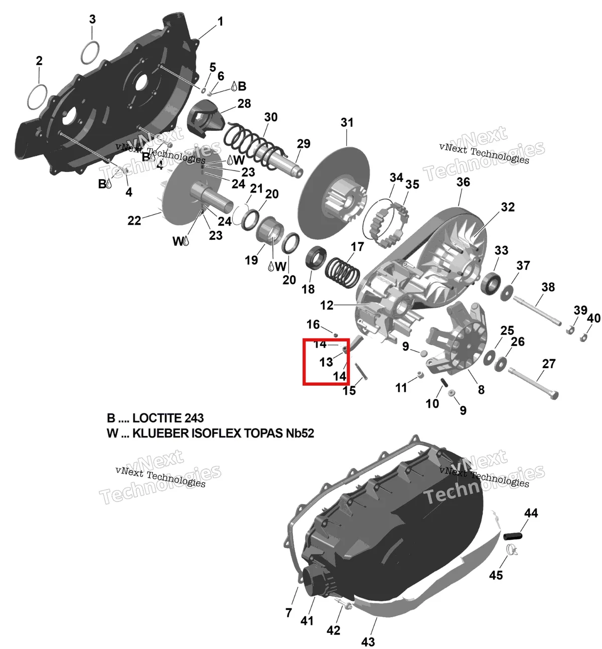 Деталь 420248496 на схеме узла 2017 Can-Am Commander - Commander Max Transmission - 1000 Efi