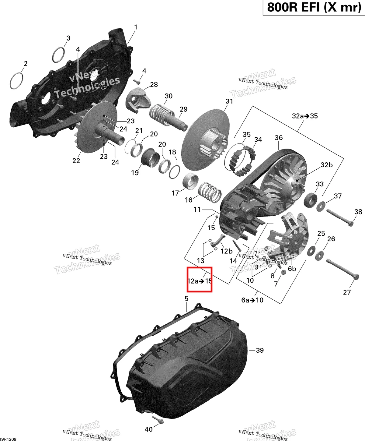 Деталь 420248497 на схеме узла 2012 Can-Am Outlander 800REFI Xmr Transmission