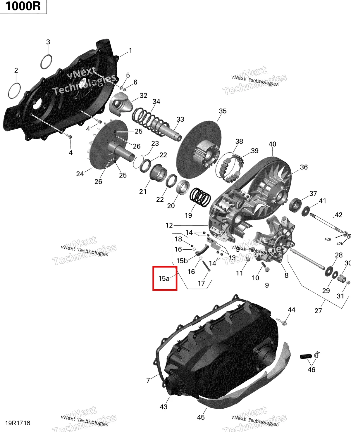 Деталь 420248608 на схеме узла 2020 Can-Am Commander 1000R EFI Transmission - 1000R