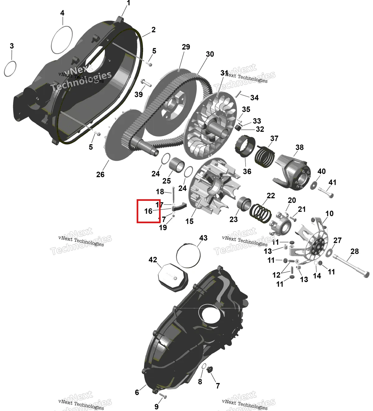 Деталь 420248688 на схеме узла 2026 Can-Am Defender - HD9 - BASE - 6WTA - Compass Green - 62