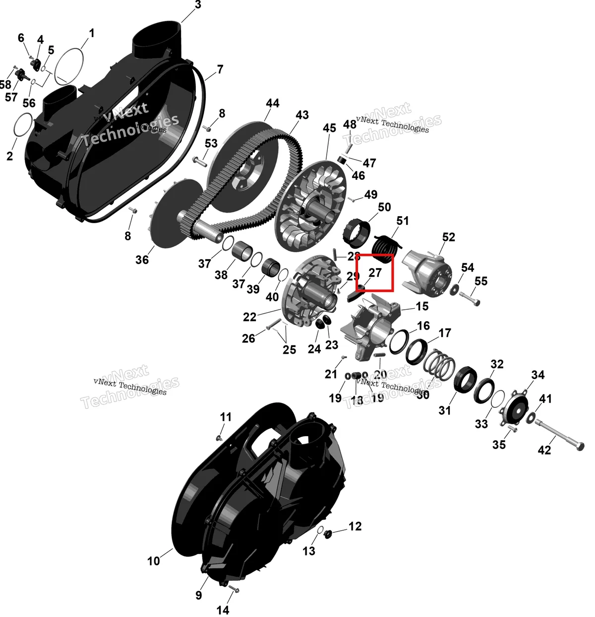 Деталь 420248734 на схеме узла 2026 Can-Am Maverick Max - TURBO - DS - 7WTB - Dusty Navy Satin - 64