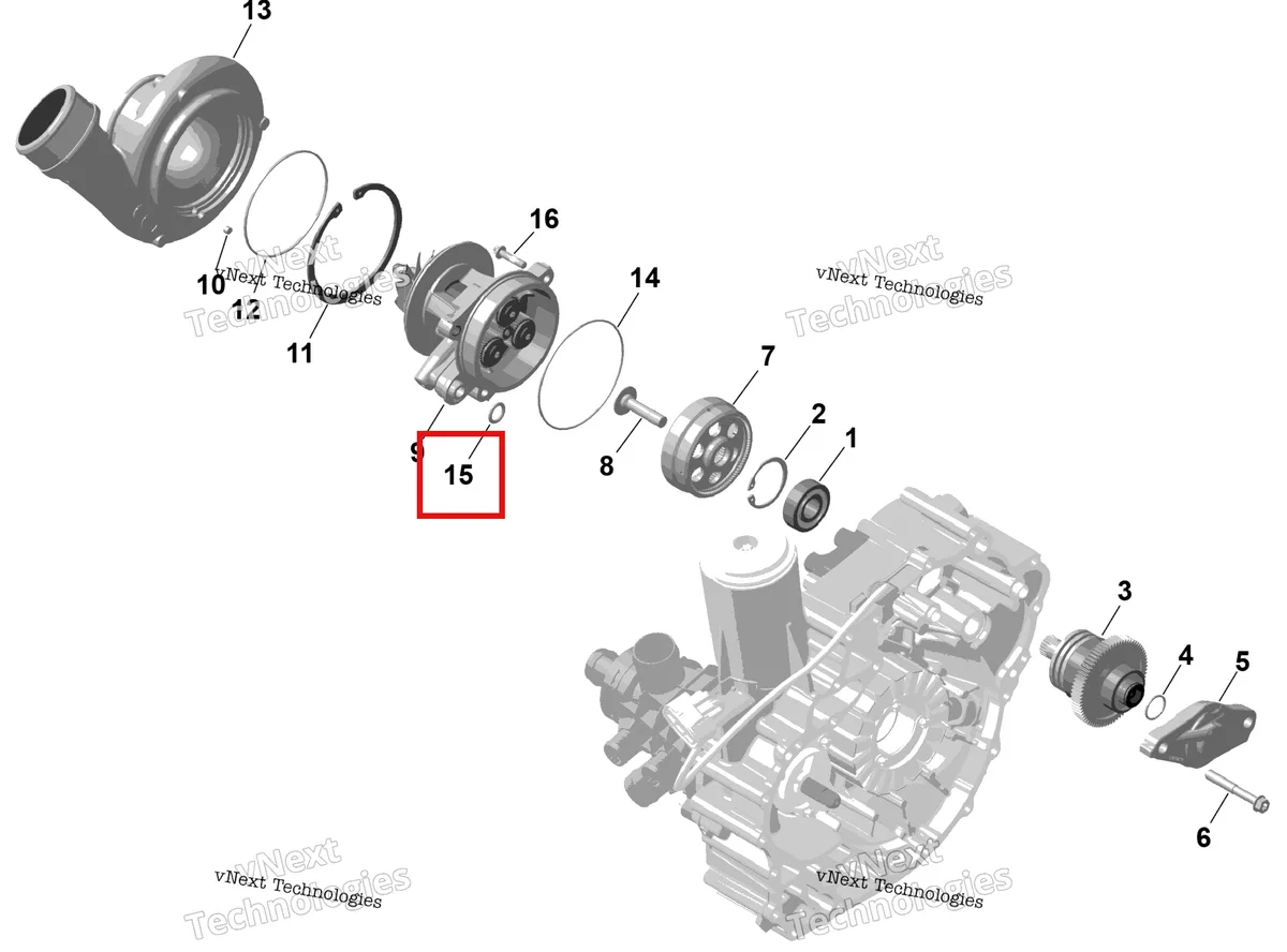 Деталь 420250290 на схеме узла 2026 Sea-Doo GTX - 325 - LIMITED - 26TC - Hybrid White Peal - Audio Rotax - Supercharger
