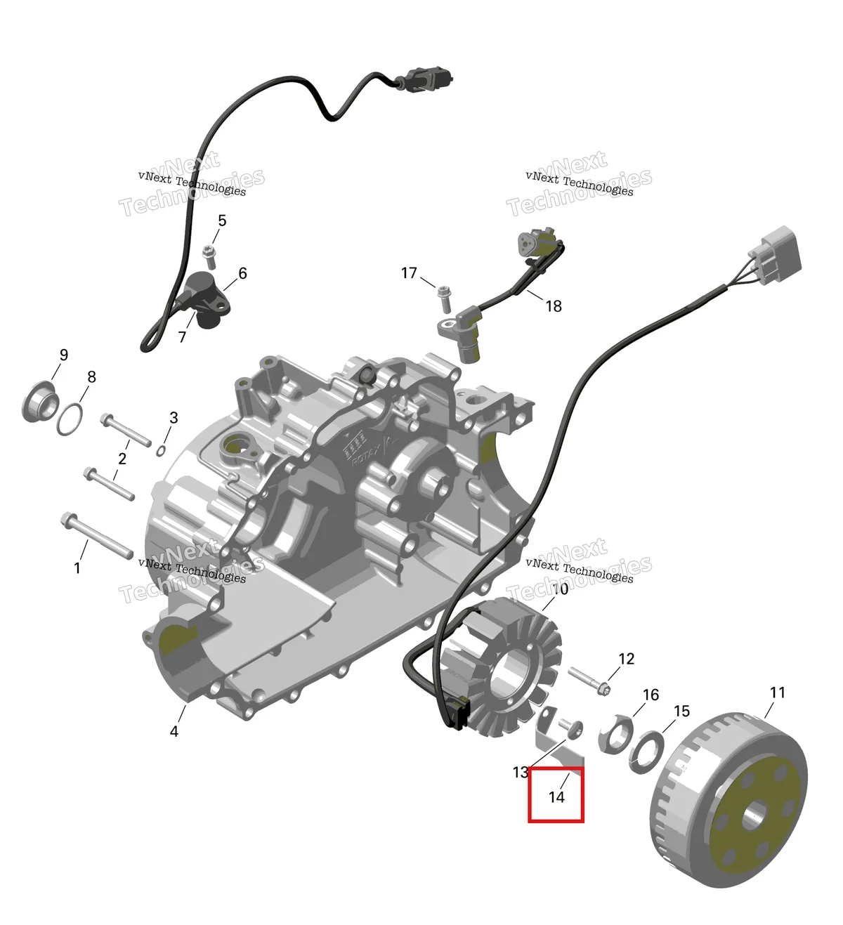 Деталь 420251270 на схеме узла 2024 Can-Am Outlander MAX 450 EFI 6X6 - 4ZRA - DPS Package - Tundra Green Rotax - Magneto And Electric Starter