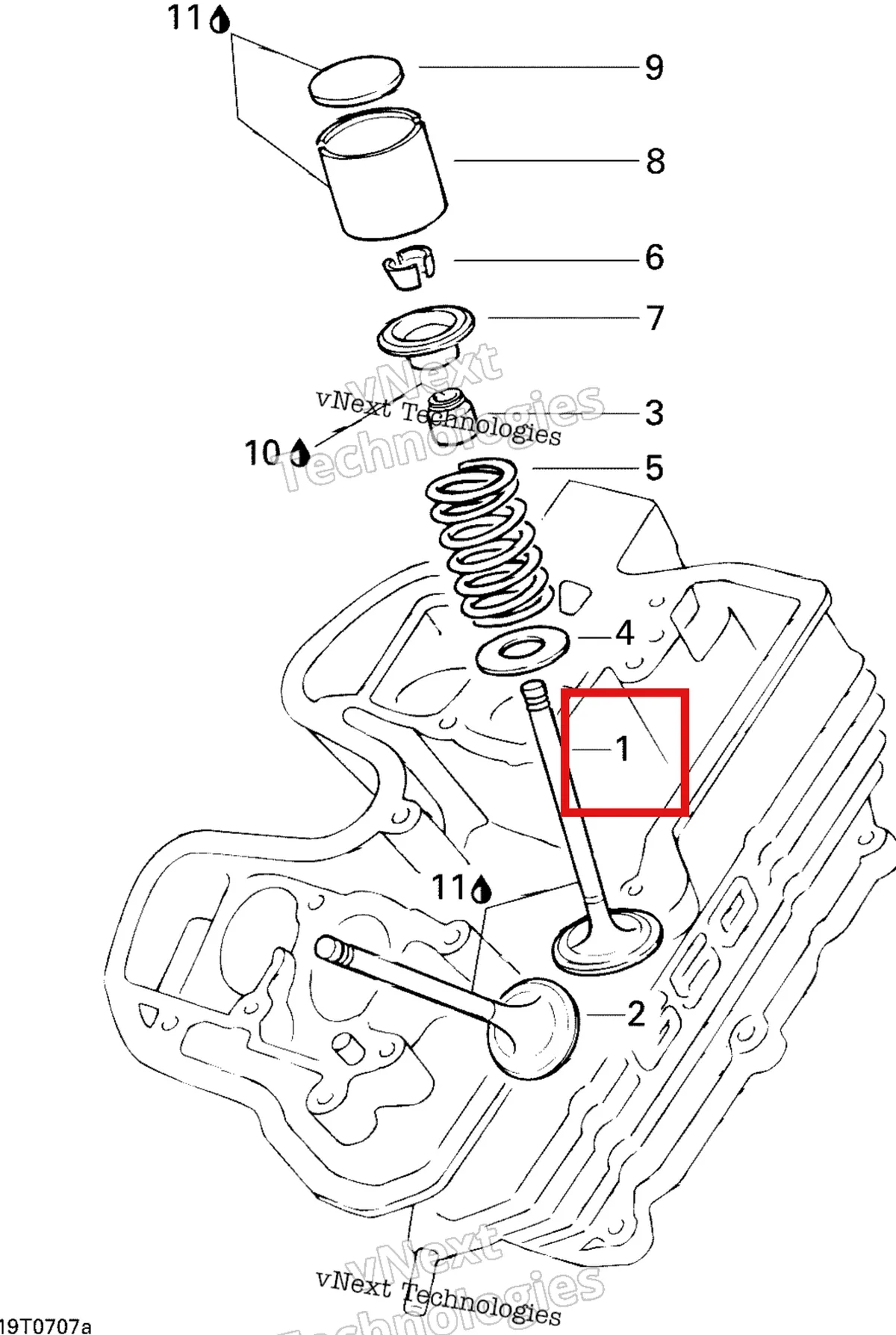 Деталь 420253770 на схеме узла 2007 Can-Am DS 650 X Valve 1